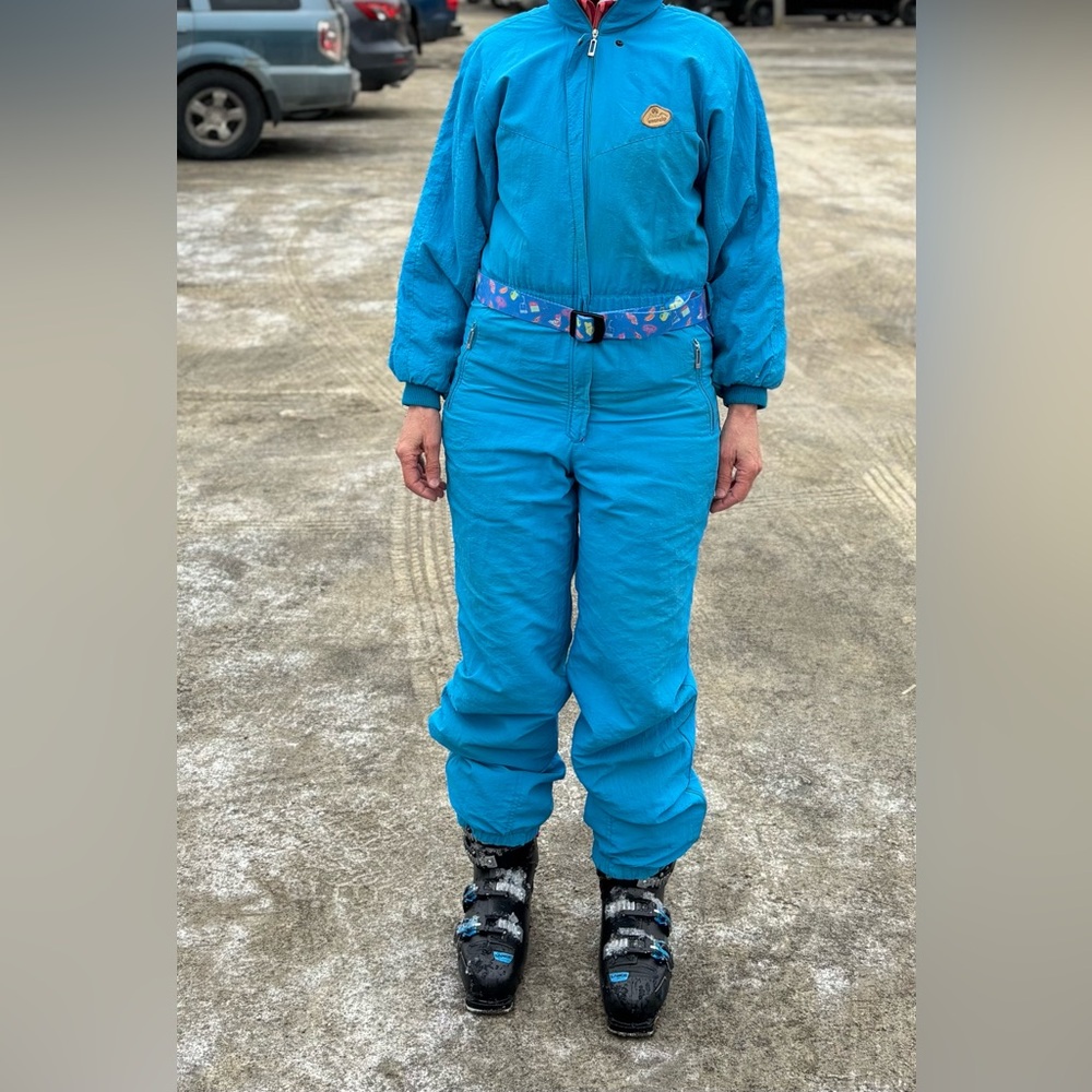 Vintage anoralp schmello designer ski suit size 42